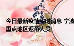 今日最新疫情实时消息 宁波昨日新增确诊病例1例，为省外重点地区返甬人员