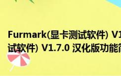 Furmark(显卡测试软件) V1.7.0 汉化版（Furmark(显卡测试软件) V1.7.0 汉化版功能简介）
