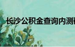 长沙公积金查询内测码（长沙公积金查询）