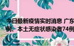今日最新疫情实时消息 广东10月21日新增本土确诊病例19例、本土无症状感染者74例