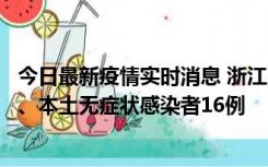 今日最新疫情实时消息 浙江10月22日新增本土确诊病例7例、本土无症状感染者16例