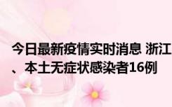 今日最新疫情实时消息 浙江10月22日新增本土确诊病例7例、本土无症状感染者16例