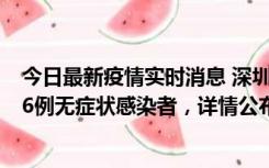 今日最新疫情实时消息 深圳10月22日新增11例确诊病例和6例无症状感染者，详情公布