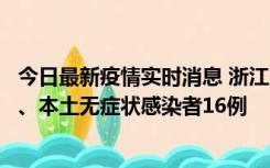 今日最新疫情实时消息 浙江10月22日新增本土确诊病例7例、本土无症状感染者16例