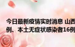 今日最新疫情实时消息 山西10月22日新增本土确诊病例24例、本土无症状感染者16例