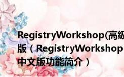 RegistryWorkshop(高级注册表编辑器) V5.0.1 官方中文版（RegistryWorkshop(高级注册表编辑器) V5.0.1 官方中文版功能简介）
