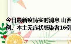 今日最新疫情实时消息 山西10月22日新增本土确诊病例24例、本土无症状感染者16例