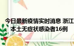 今日最新疫情实时消息 浙江10月22日新增本土确诊病例7例、本土无症状感染者16例