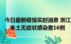 今日最新疫情实时消息 浙江10月22日新增本土确诊病例7例、本土无症状感染者16例