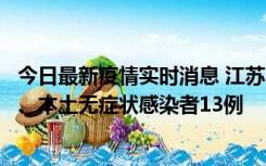 今日最新疫情实时消息 江苏10月22日新增本土确诊病例2例、本土无症状感染者13例