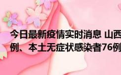 今日最新疫情实时消息 山西10月24日新增本土确诊病例70例、本土无症状感染者76例