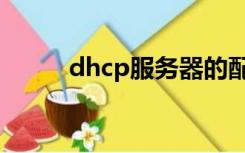 dhcp服务器的配置（dhcp服务）