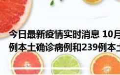 今日最新疫情实时消息 10月31日0-21时，乌鲁木齐新增19例本土确诊病例和239例本土无症状感染者