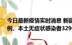今日最新疫情实时消息 新疆乌鲁木齐新增本土确诊病例25例、本土无症状感染者329例
