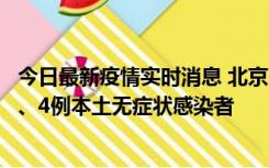 今日最新疫情实时消息 北京11月1日新增28例本土确诊病例、4例本土无症状感染者