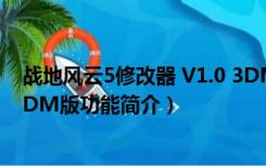 战地风云5修改器 V1.0 3DM版（战地风云5修改器 V1.0 3DM版功能简介）
