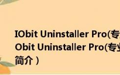 IObit Uninstaller Pro(专业卸载工具) V8.5.0.6 破解版（IObit Uninstaller Pro(专业卸载工具) V8.5.0.6 破解版功能简介）