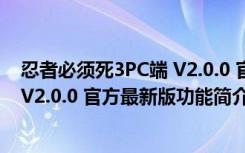忍者必须死3PC端 V2.0.0 官方最新版（忍者必须死3PC端 V2.0.0 官方最新版功能简介）