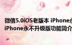 微信5.0iOS老版本 iPhone永不升级版（微信5.0iOS老版本 iPhone永不升级版功能简介）