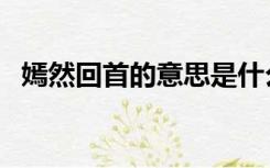 嫣然回首的意思是什么（嫣然回首的意思）