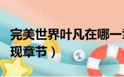 完美世界叶凡在哪一章出现（完美世界叶凡出现章节）