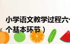 小学语文教学过程六个基本环节（教学过程六个基本环节）