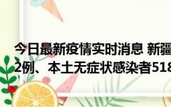 今日最新疫情实时消息 新疆乌鲁木齐市新增本土确诊病例32例、本土无症状感染者518例