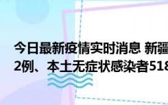 今日最新疫情实时消息 新疆乌鲁木齐市新增本土确诊病例32例、本土无症状感染者518例