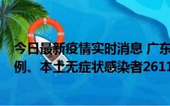 今日最新疫情实时消息 广东11月8日新增本土确诊病例592例、本土无症状感染者2611例