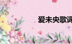 爱未央歌词（爱未央）