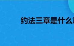 约法三章是什么意思（约的意思）