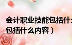 会计职业技能包括什么内容的（会计职业技能包括什么内容）