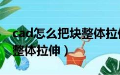 cad怎么把块整体拉伸的视频（cad怎么把块整体拉伸）