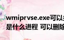 wmiprvse.exe可以关闭吗（wmiprvse exe是什么进程 可以删除吗）