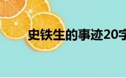史铁生的事迹20字（史铁生的事迹）