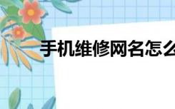 手机维修网名怎么起（手机维修网）