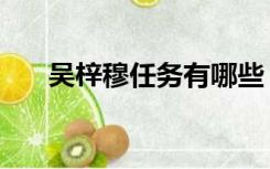 吴梓穆任务有哪些（吴梓穆所有任务）
