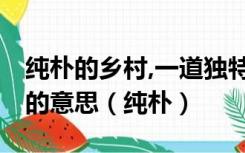 纯朴的乡村,一道独特的风景,一幅和谐的画卷的意思（纯朴）