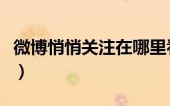 微博悄悄关注在哪里看（微博悄悄关注在哪里）