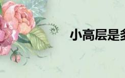 小高层是多少层以下