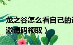 龙之谷怎么看自己的邀请码（龙之谷昔日之忆邀请码领取）