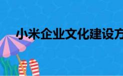 小米企业文化建设方案（小米企业文化）