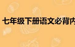七年级下册语文必背内容（七年级下册语文）