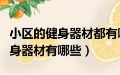 小区的健身器材都有哪些（常见的几种小区健身器材有哪些）