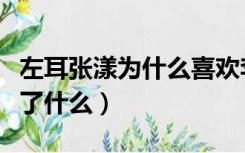 左耳张漾为什么喜欢李珥（左耳张漾对李珥说了什么）