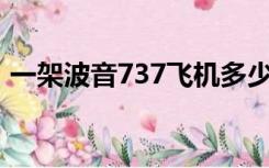 一架波音737飞机多少钱（一架飞机多少钱）