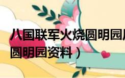 八国联军火烧圆明园历史资料（八国联军火烧圆明园资料）