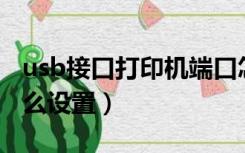 usb接口打印机端口怎么设置（打印机端口怎么设置）