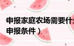 申报家庭农场需要什么条件（小型的家庭农场申报条件）