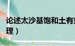 论述太沙基饱和土有效应力原理（有效应力原理）